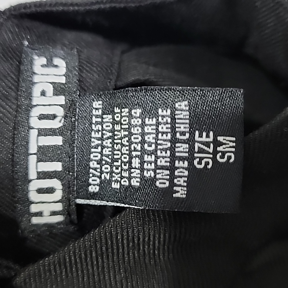 Hot Topic Women's Black and Pink Dungarees-overalls size S/M - Picture 7 of 9